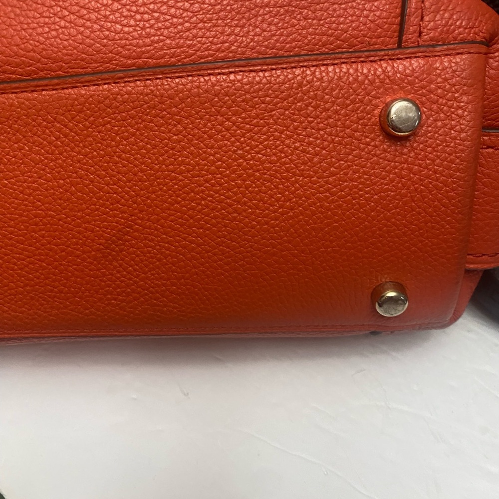 Coach Edie 31 Pebbled Leather Shoulder Tote in Bright Orange  Hang Tag & Dustbag - Picture 5 of 14